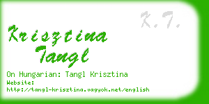 krisztina tangl business card